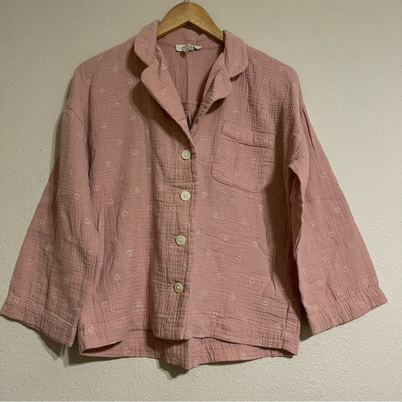 Madewell Lightestspun Oversized Blouse in‎ Open Hearts - Picture 2 of 10